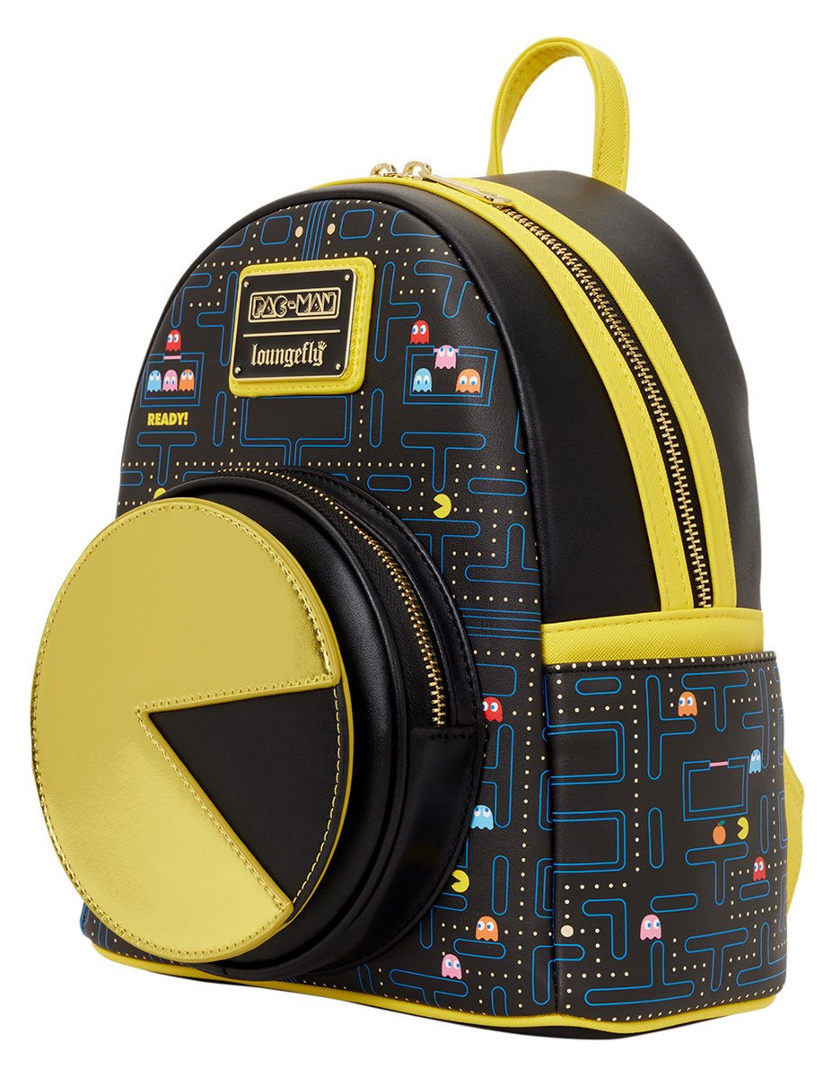 Mini-Mochila Pac-Man Fosforescente com Fantasmas e Cerejas