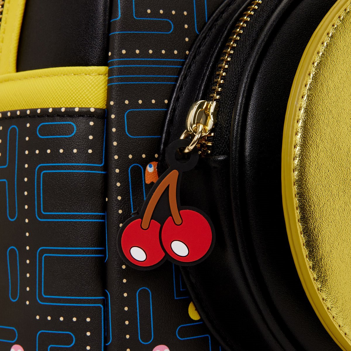 Mini-Mochila Pac-Man Fosforescente com Fantasmas e Cerejas