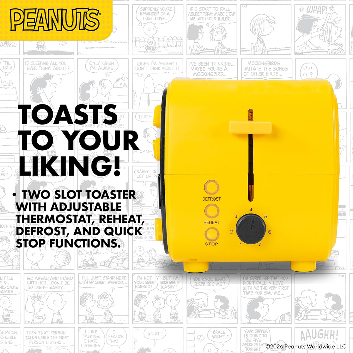 Torradeira Snoopy Peanuts com Forma de TV Retrô