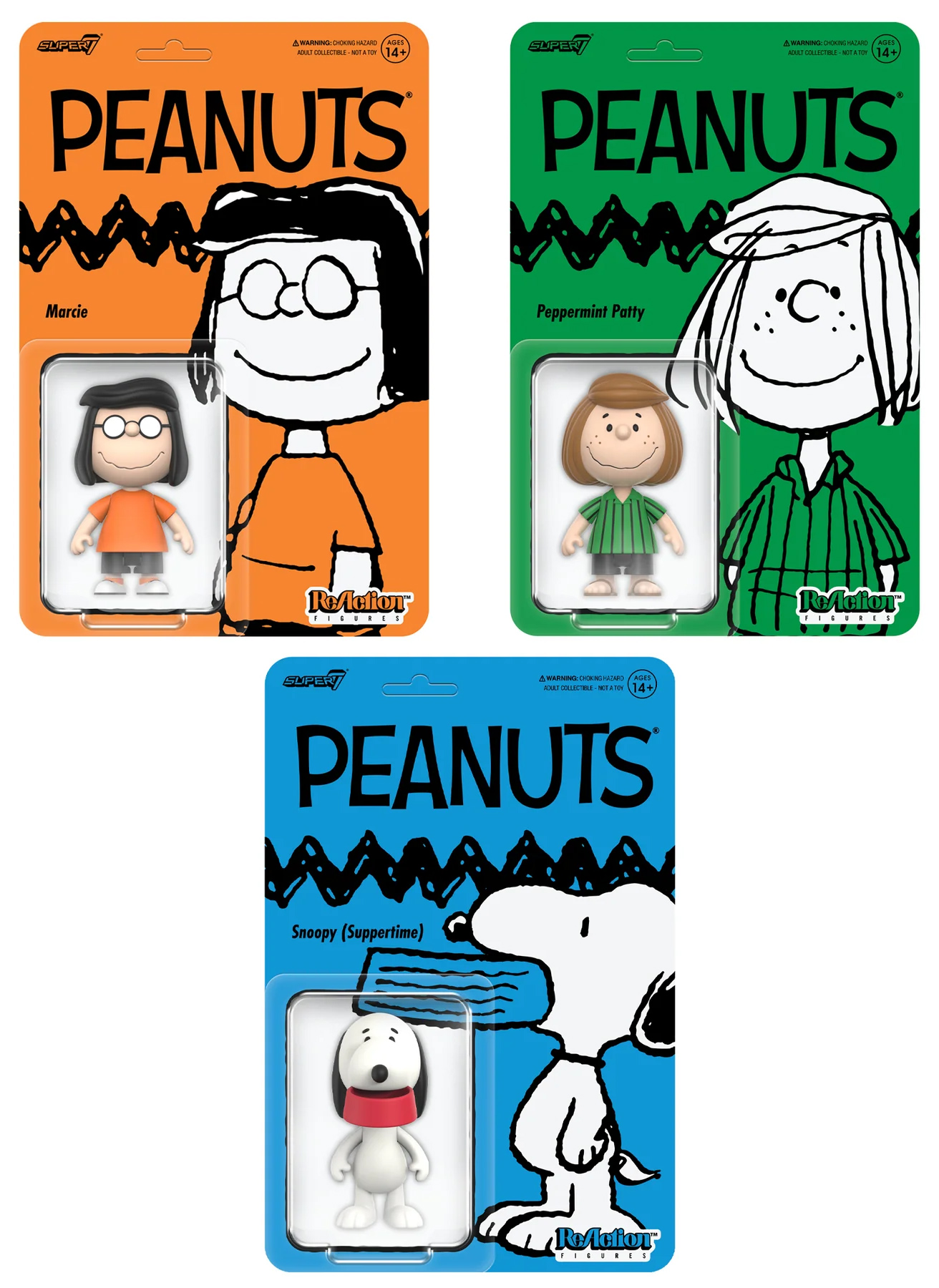 Action Figures Peanuts ReAction Série 9
