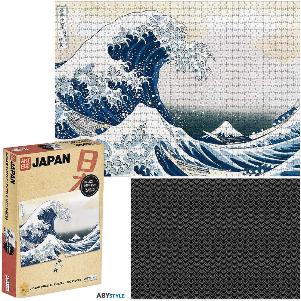 Quebra-Cabeça A Grande Onda de Kanagawa de Hokusai com 1.000 peças