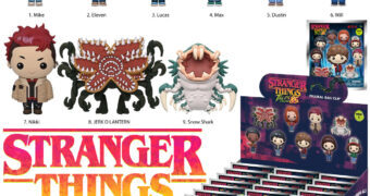 Chaveiros 3D Figural Bag Clips da Série Animada Stranger Things: Tales from ’85