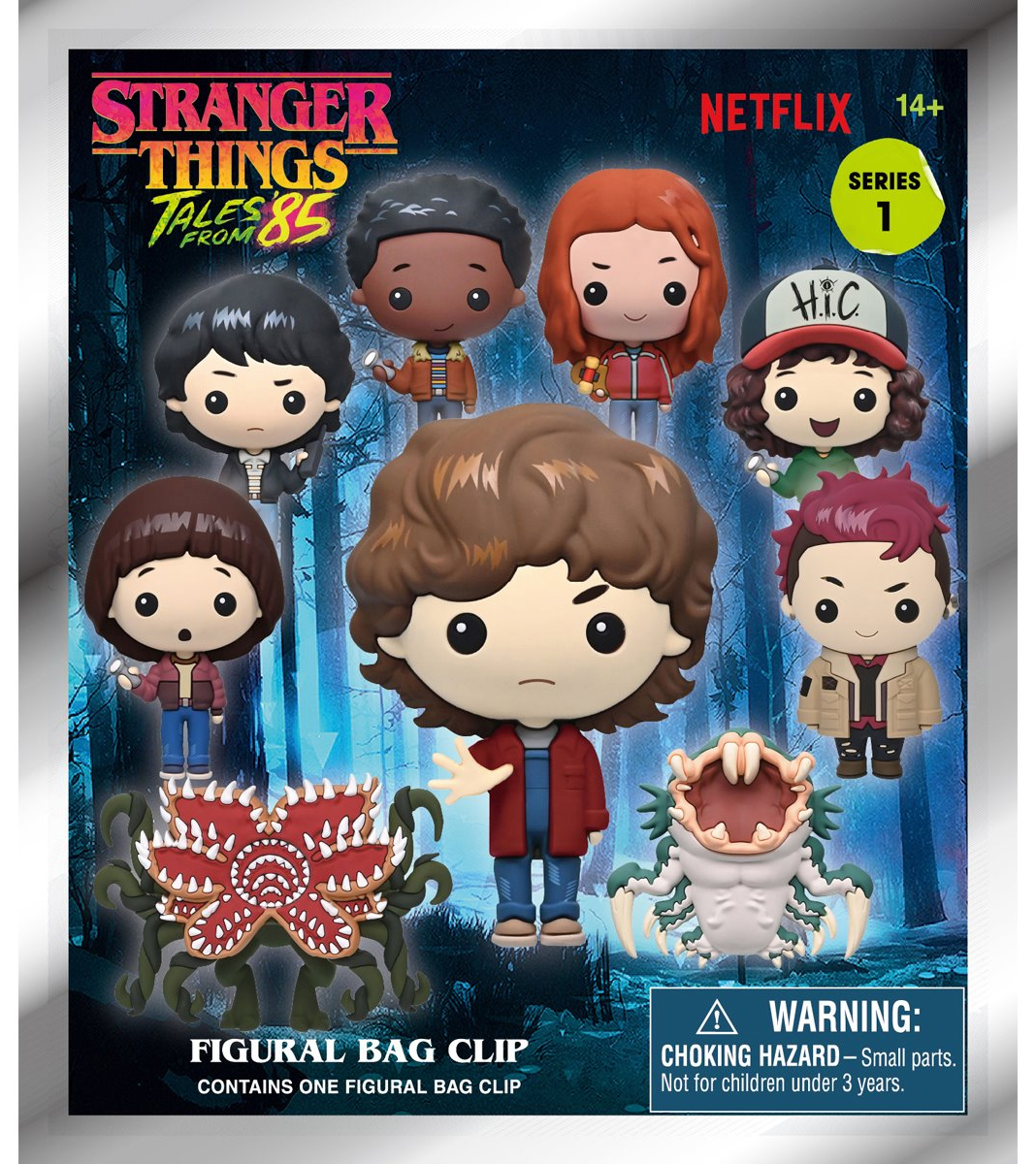 Chaveiros 3D Figural Bag Clips da Série Animada Stranger Things: Tales from '85