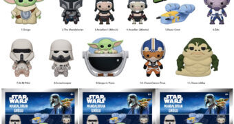 Chaveiros Star Wars O Mandaloriano e Grogu 3D Figural Bag Clips