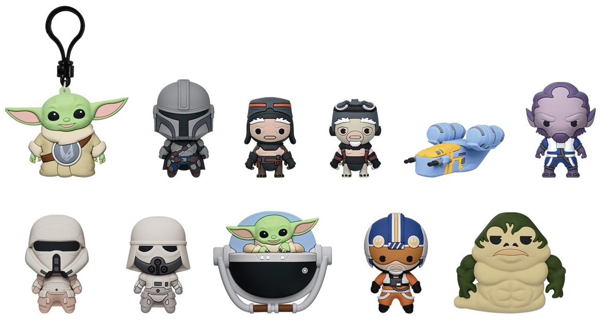 Chaveiros Star Wars O Mandaloriano e Grogu 3D Figural Bag Clips