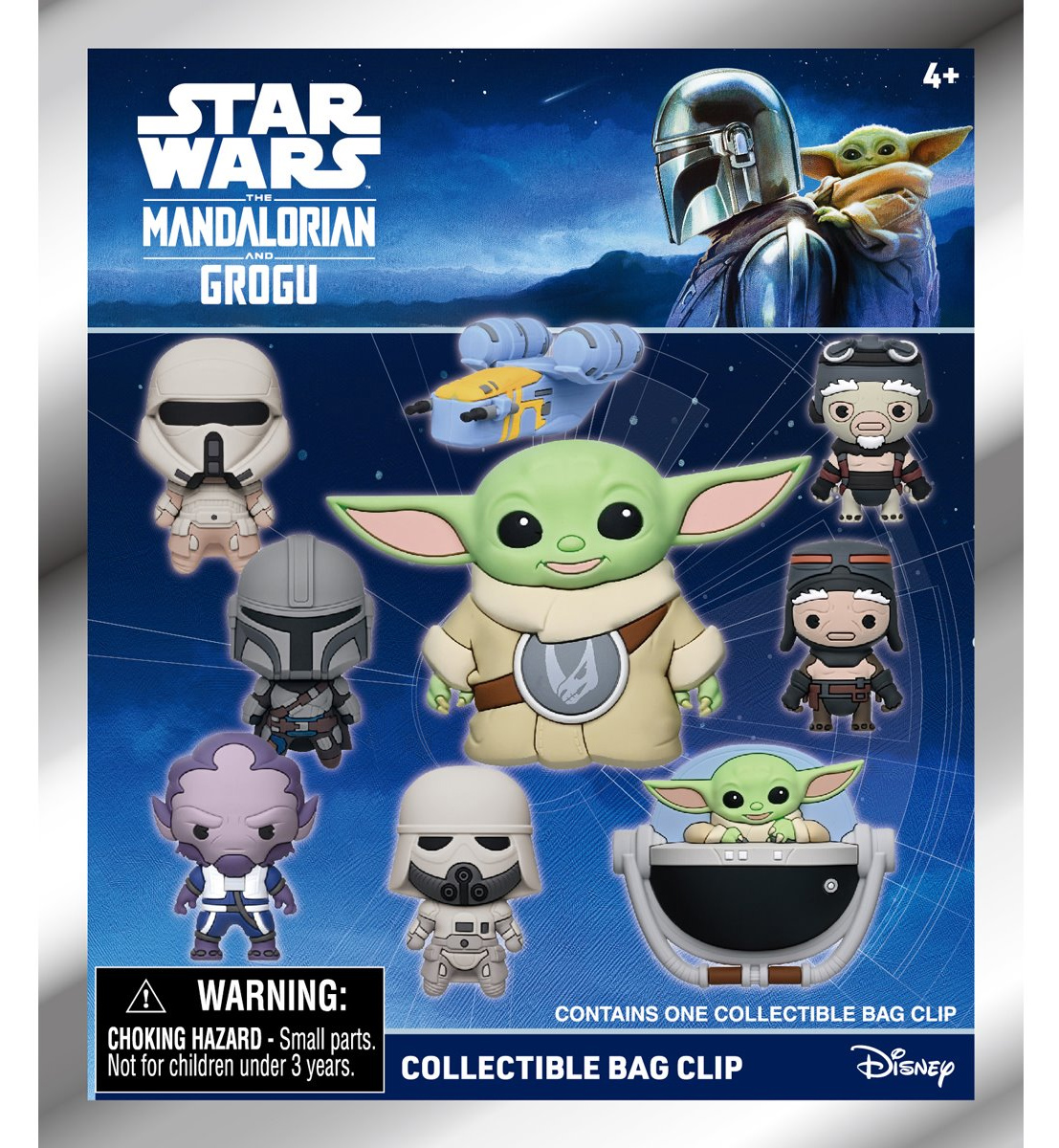 Chaveiros Star Wars O Mandaloriano e Grogu 3D Figural Bag Clips