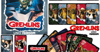 Jogo de Cartas UNO Gremlins com a Regra: “Nunca os Alimente Depois da Meia-Noite”