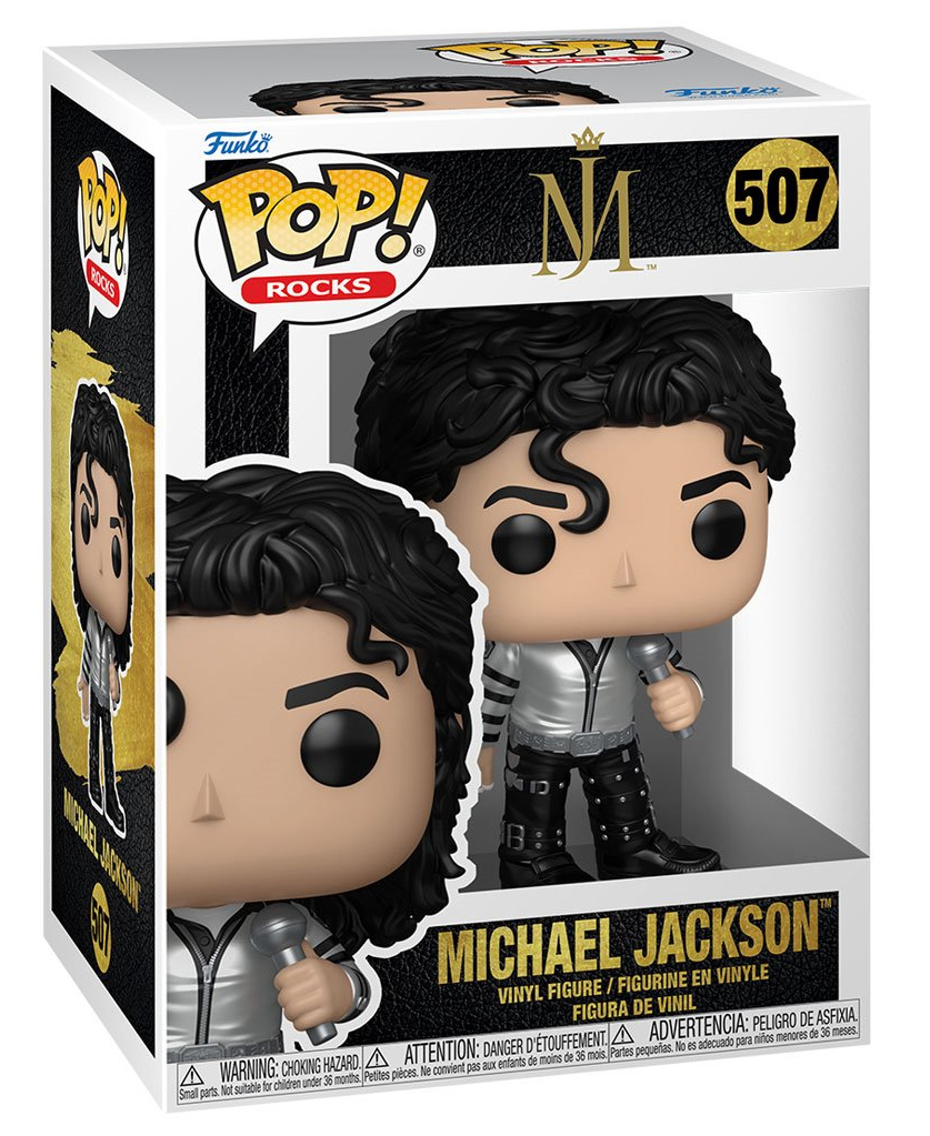 Boneco Pop! Rocks Michael Jackson com Figurino Metálico da “Bad Tour”