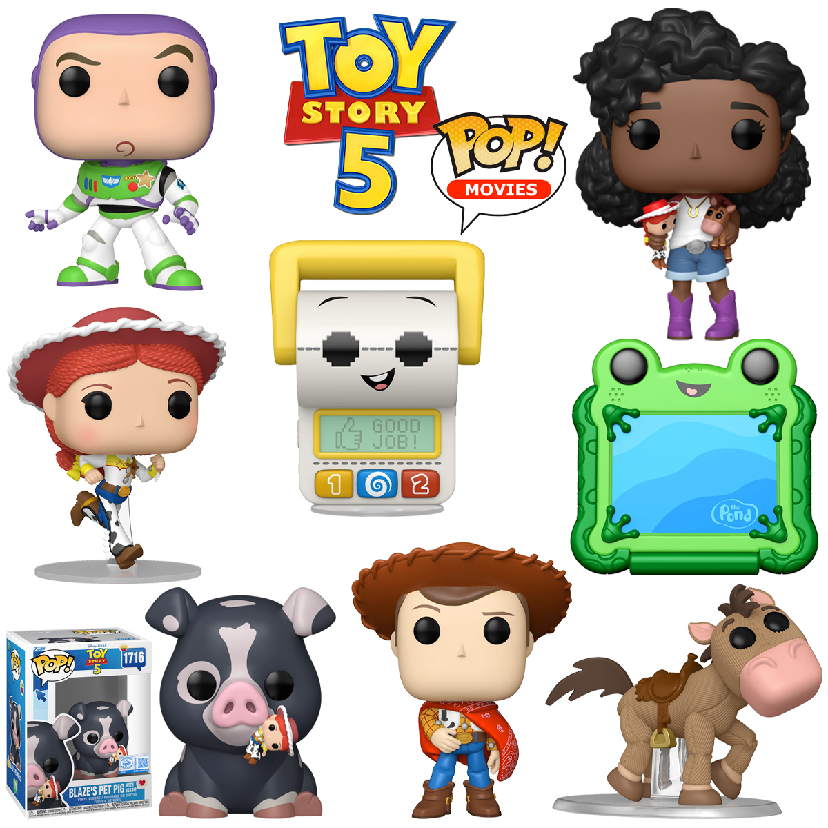 Bonecos Pop! do Filme Toy Story 5 da Pixar