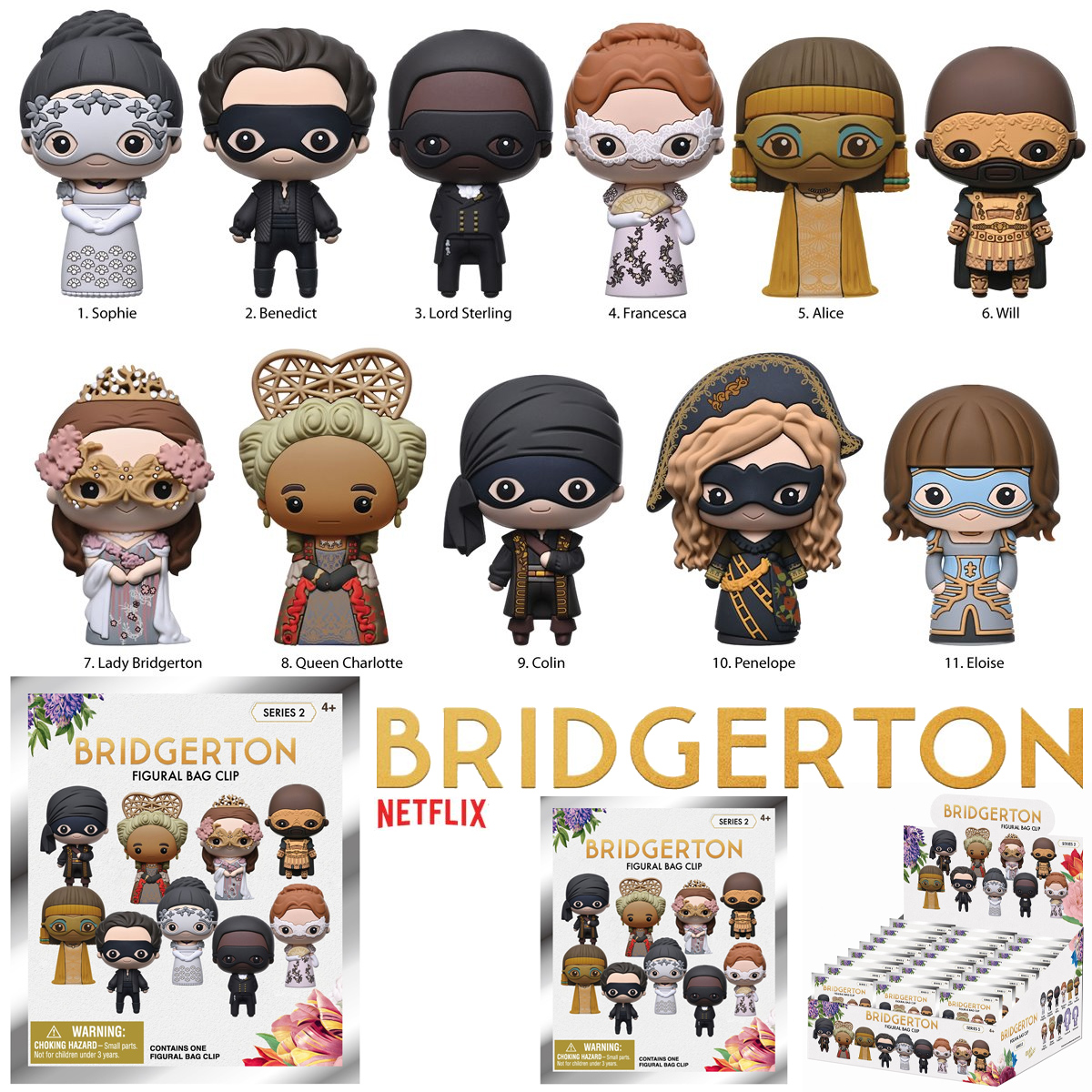 Chaveiros Baile de Máscaras da Série Bridgerton