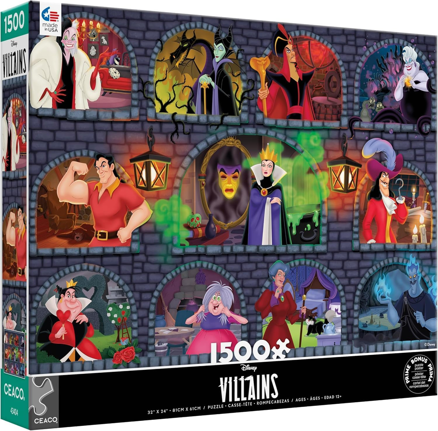 Quebra-Cabeça Vilões Disney na Masmorra Subterrânea com 1.500 peças
