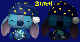 Boneco Pop! Stitch com Pijama de Estrelas Fosforescentes