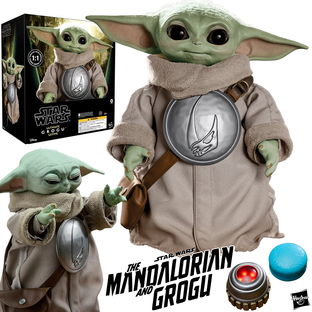 Boneco Grogu Animatrônico Premium 1:1 com Movimentos e Sons (Star Wars)