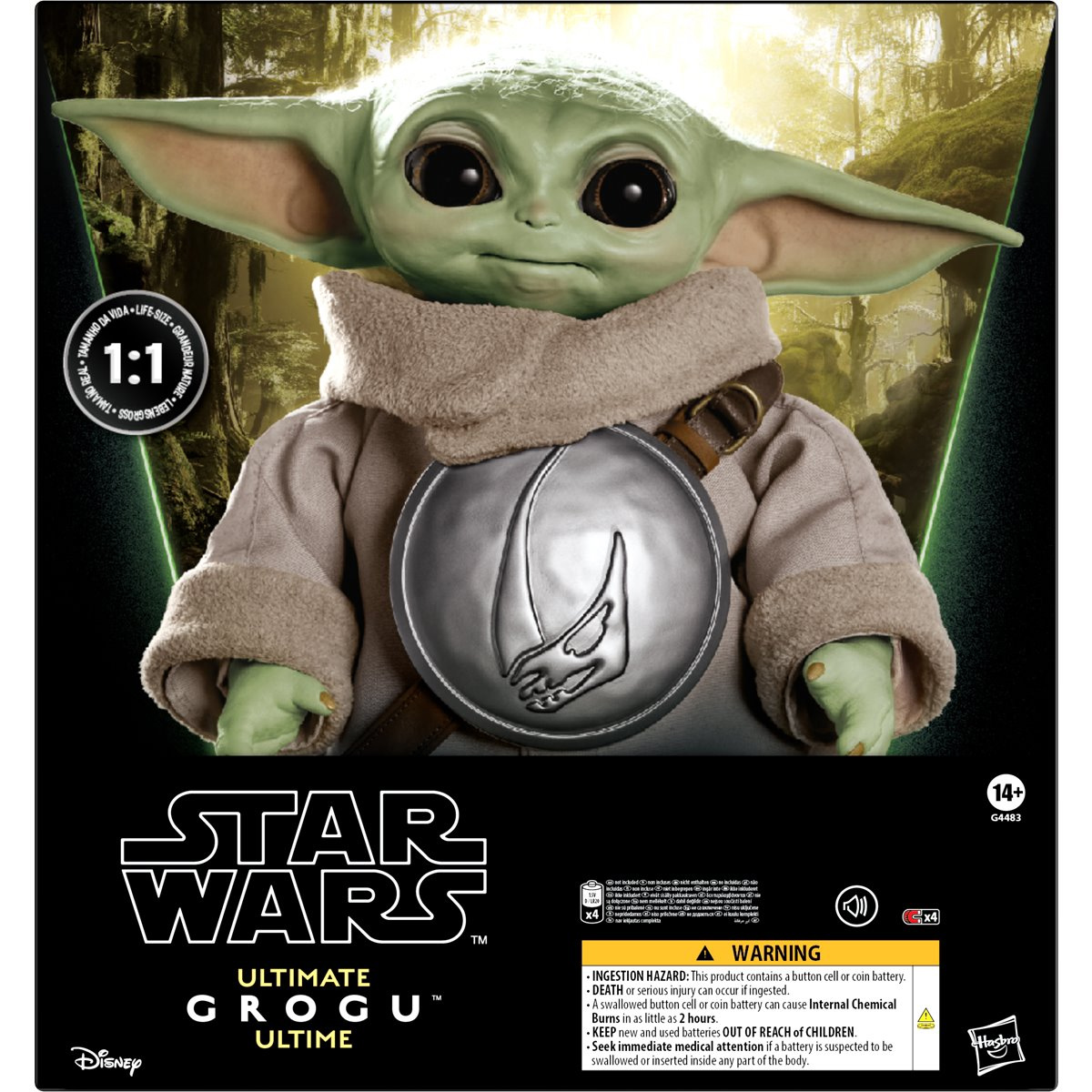 Boneco Grogu Animatrônico Premium 1:1 com Movimentos e Sons (Star Wars)