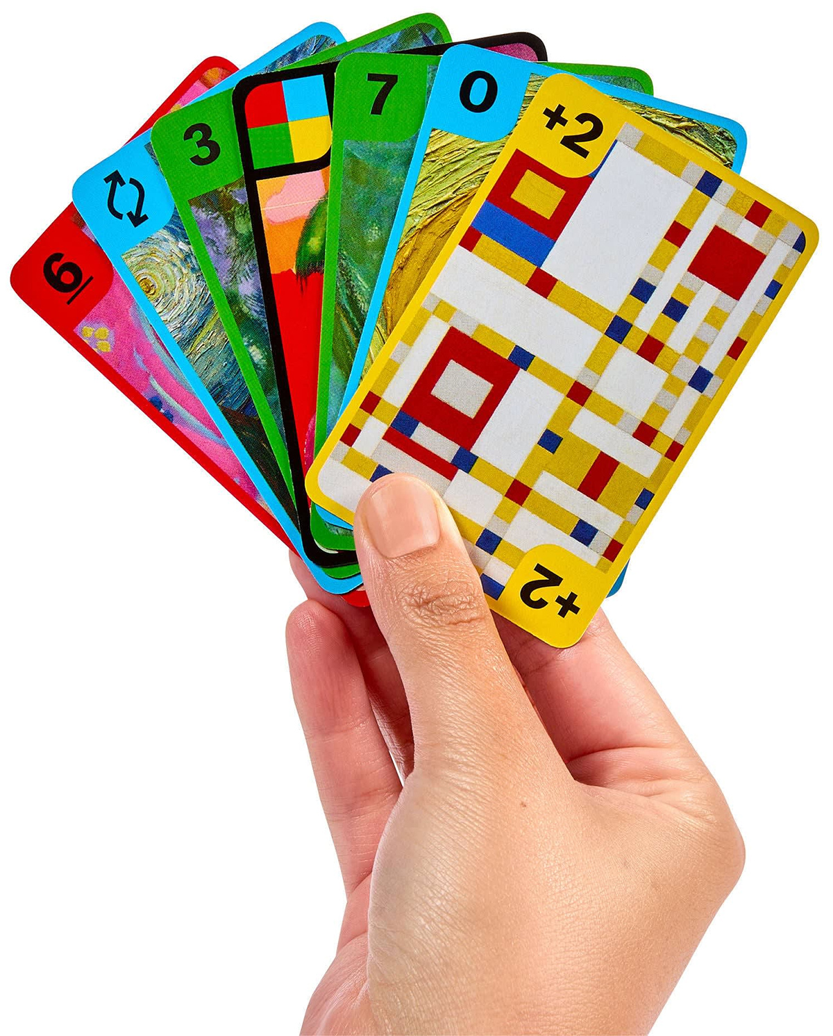 Jogo UNO Canvas x MoMA com Cartas de Matisse, Mondrian, Van Gogh e Monet