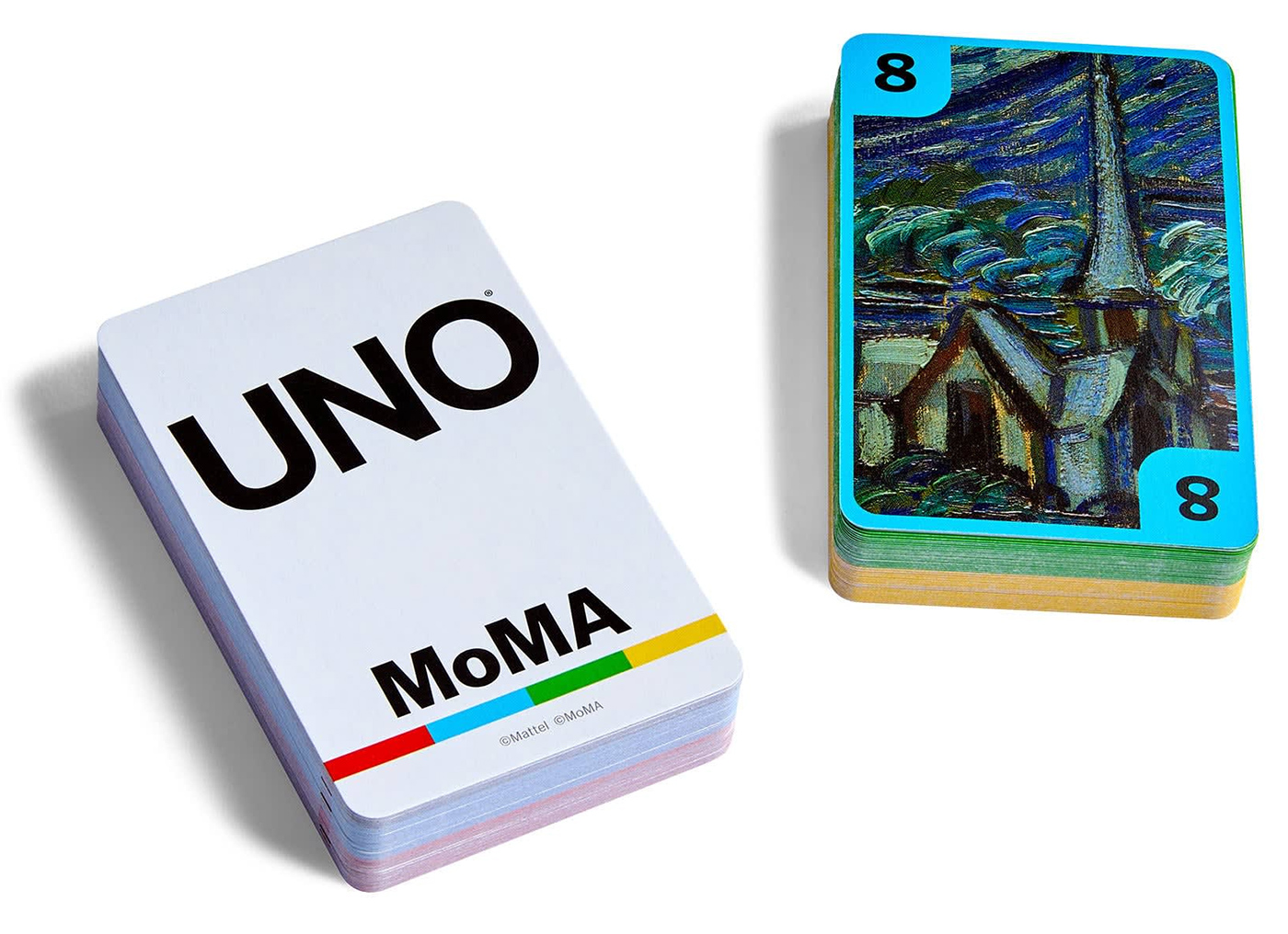 Jogo UNO Canvas x MoMA com Cartas de Matisse, Mondrian, Van Gogh e Monet