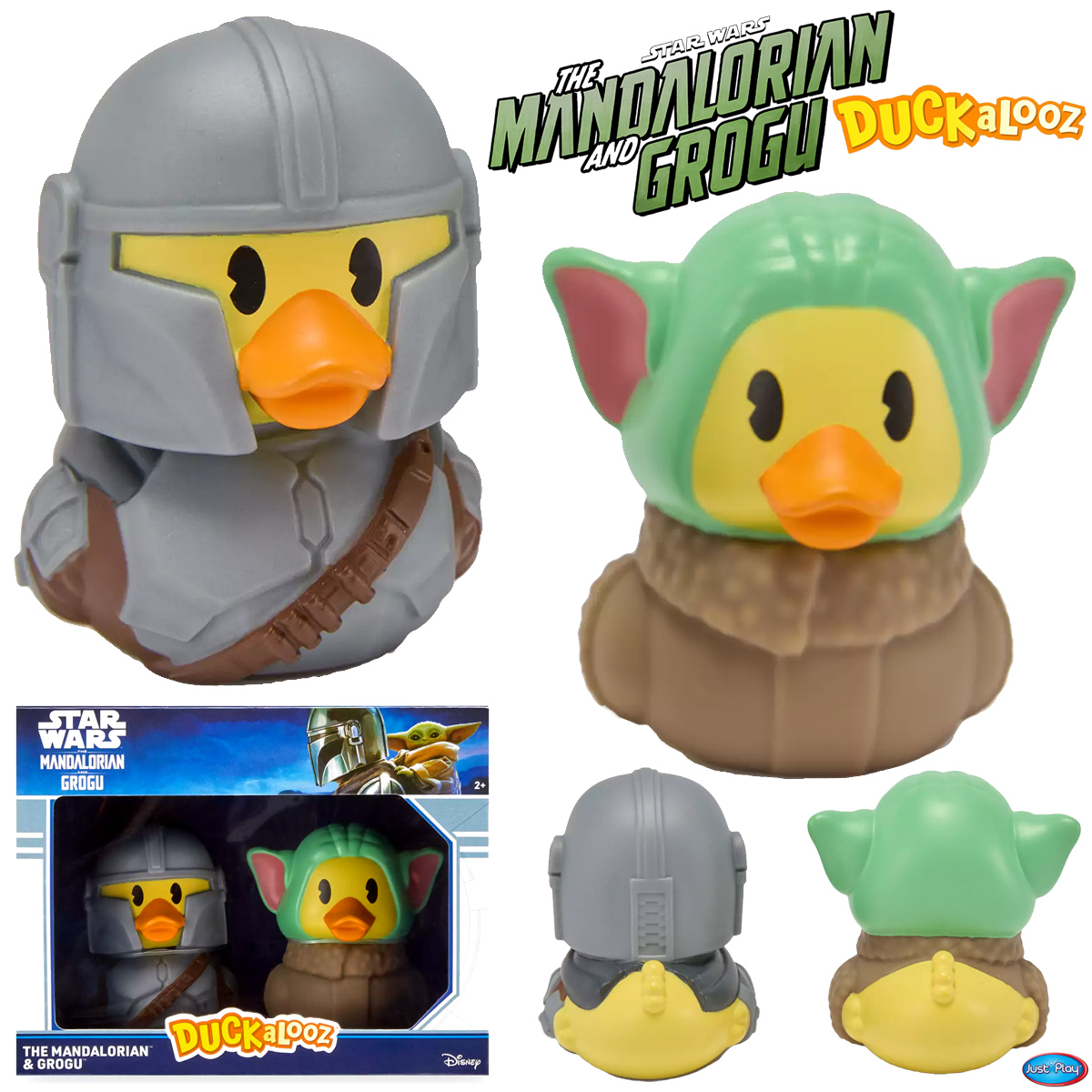 Patinhos de Borracha O Mandaloriano e Grogu Duckalooz (Star Wars May the 4th)