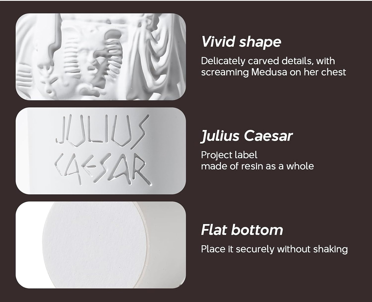 Porta-Lápis Julius Caesar com Orifícios das Facadas nas Costas
