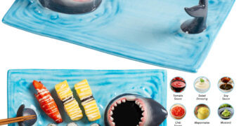 Prato de Sushi Tubarão (Shark) 3-em-1