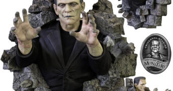 Escultura de Parede Frankenstein (Boris Karloff) em Tamanho Real