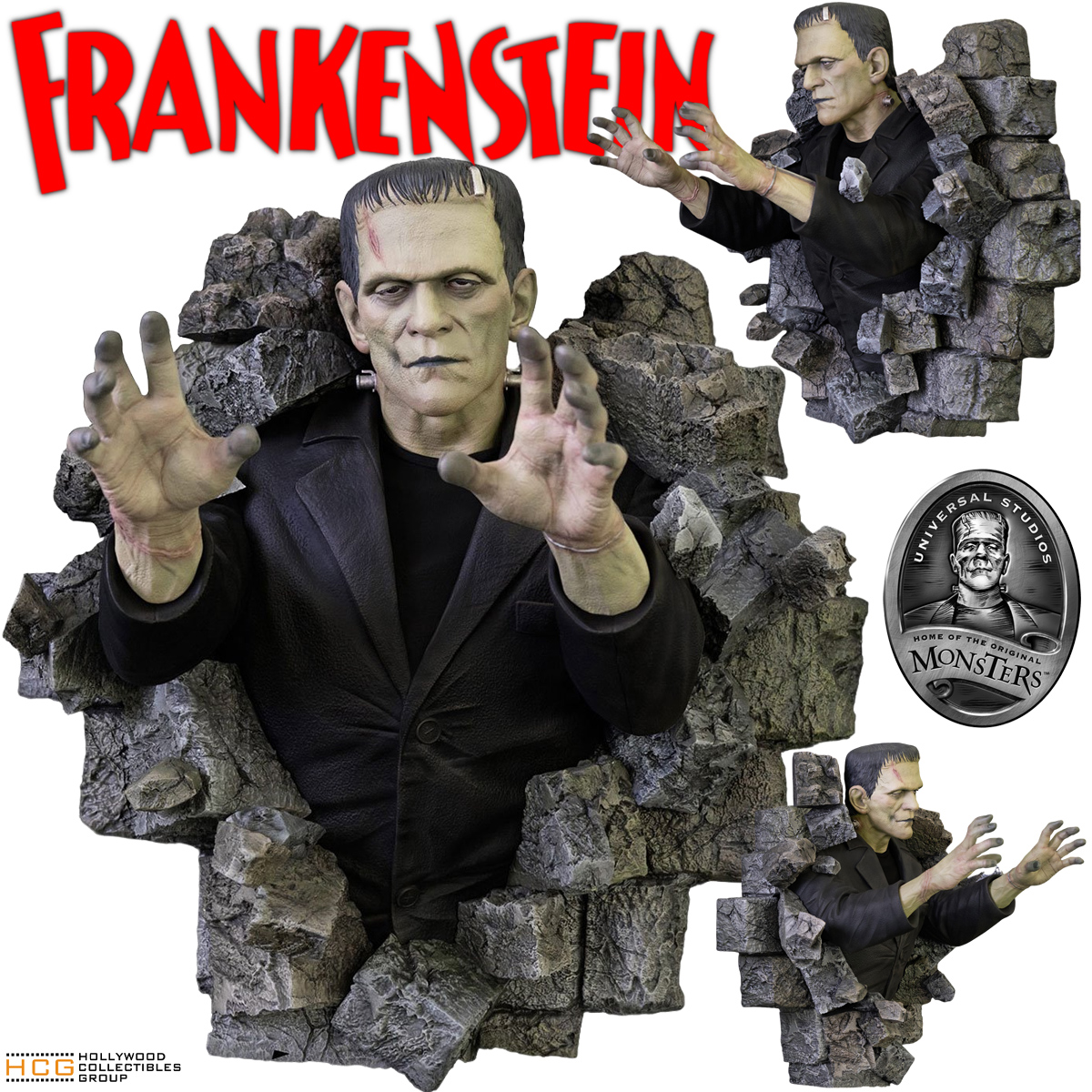 Escultura de Parede Frankenstein (Boris Karloff) em Tamanho Real
