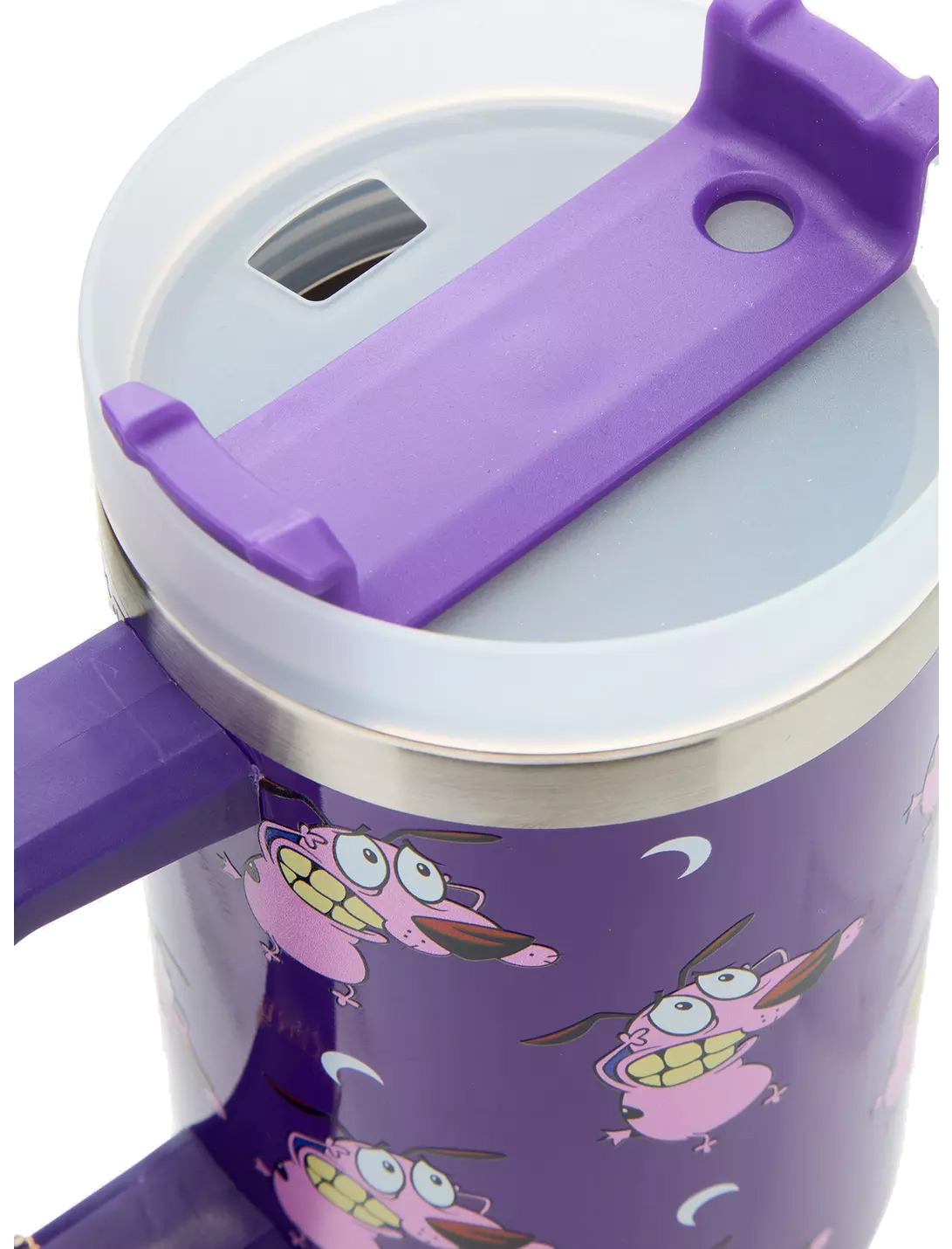 Caneca de Viagem Térmica Coragem, o Cão Covarde (Aço Inoxidável)