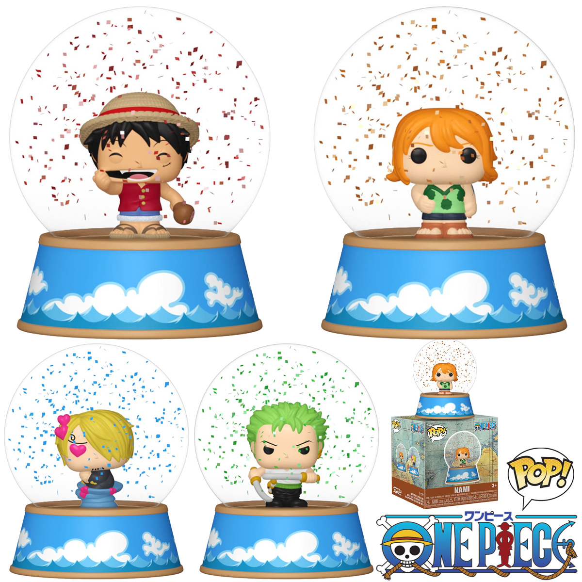 Globos de Neve One Piece Funko Pop! Mini Glitter