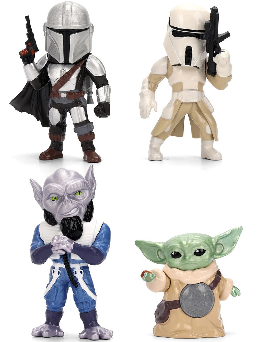 Mini-Figuras MetalFigs Star Wars: O Mandaloriano e Grogu de Metal Fundido