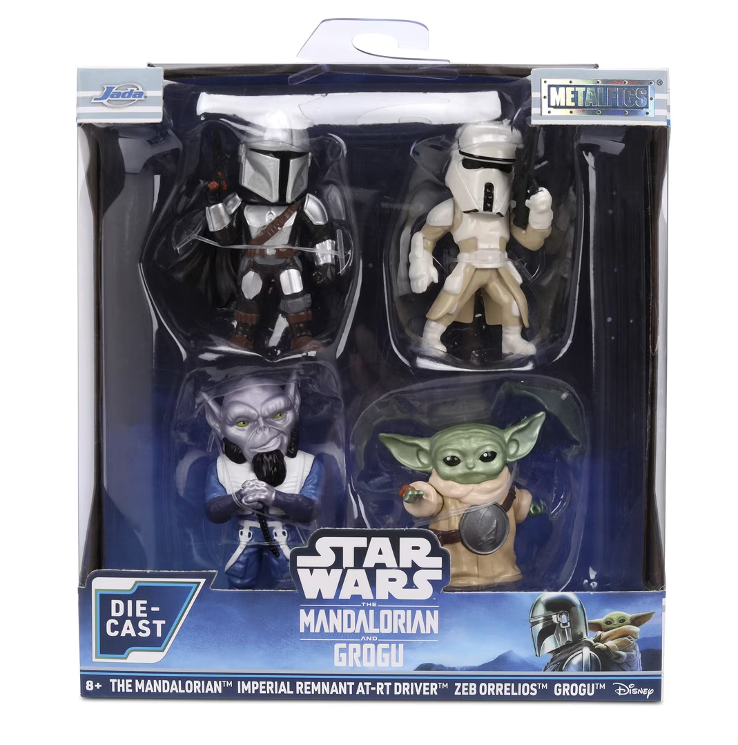 Mini-Figuras MetalFigs Star Wars: O Mandaloriano e Grogu de Metal Fundido