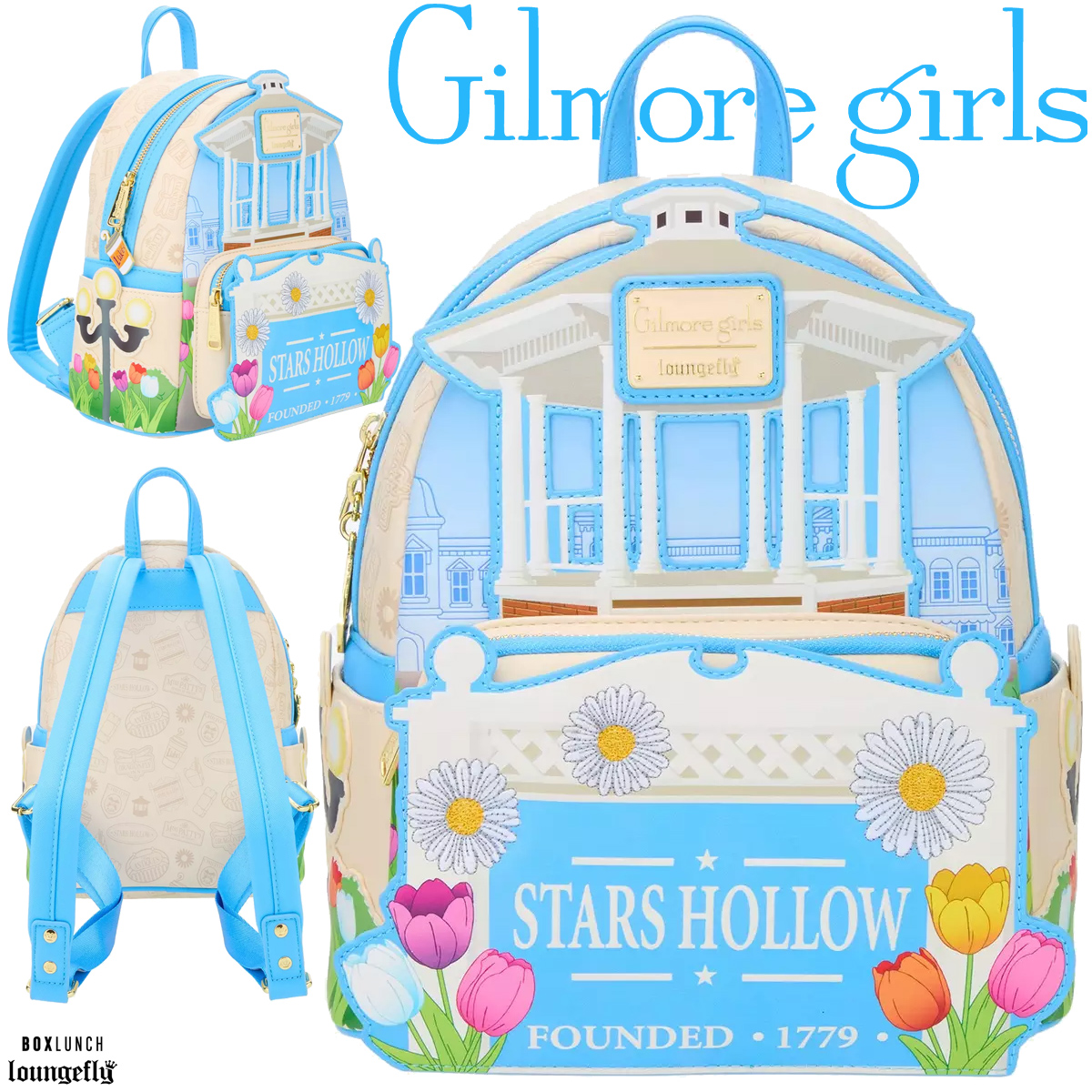 Mini-Mochila Gilmore Girls com Coreto e Placa Stars Hollow
