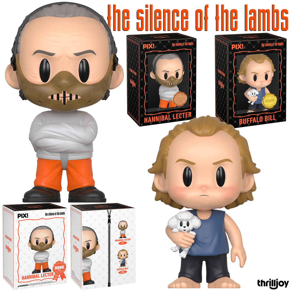 Bonecos Thrilljoy PIX! O Silêncio dos Inocentes: Hannibal Lecter e Buffalo Bill