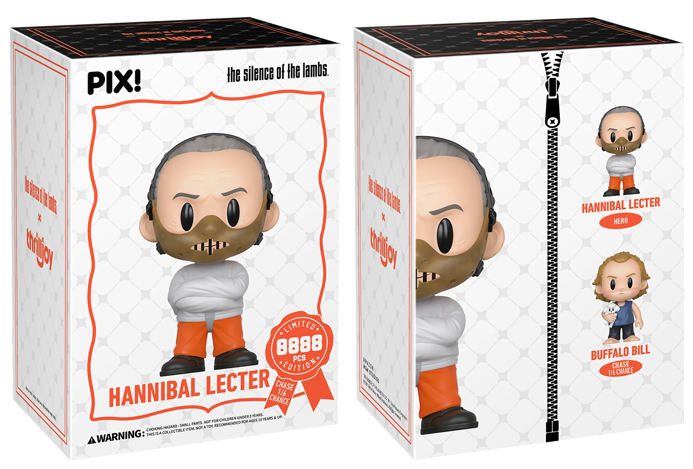 Bonecos Thrilljoy PIX! O Silêncio dos Inocentes: Hannibal Lecter e Buffalo Bill