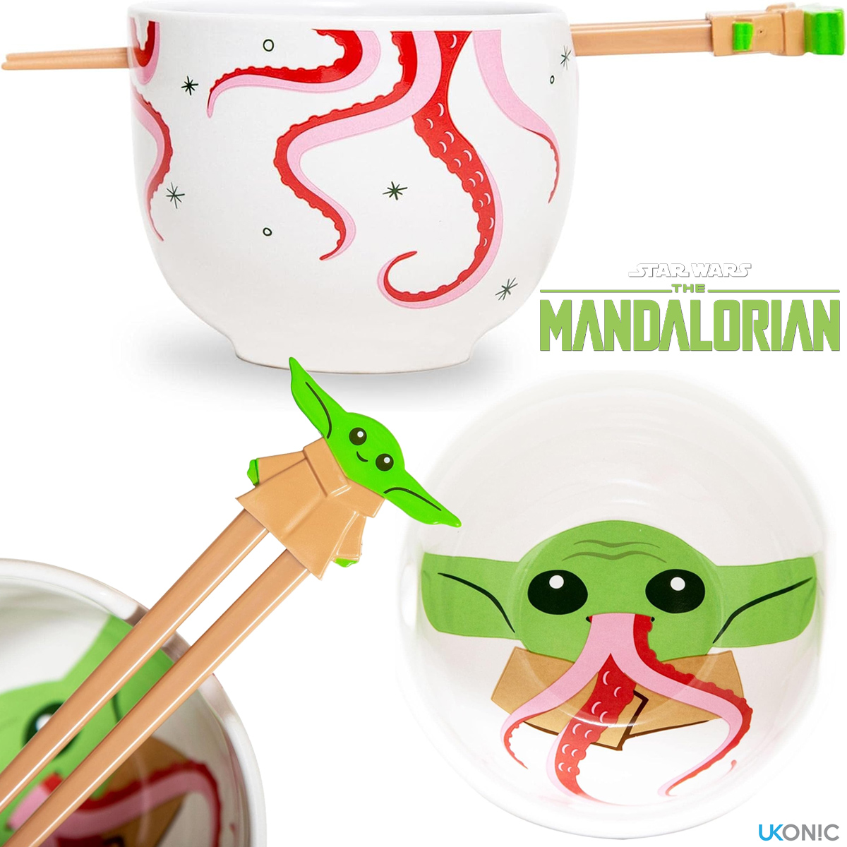 Tigela Ramen Grogu Ensopado de Tentáculos (Star Wars: The Mandalorian)
