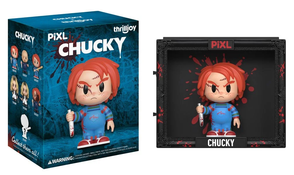 Mini-Figuras PIXL Chucky e sua Noiva Tiffany (Blind Box)