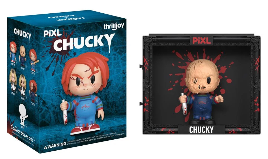 Mini-Figuras PIXL Chucky e sua Noiva Tiffany (Blind Box)