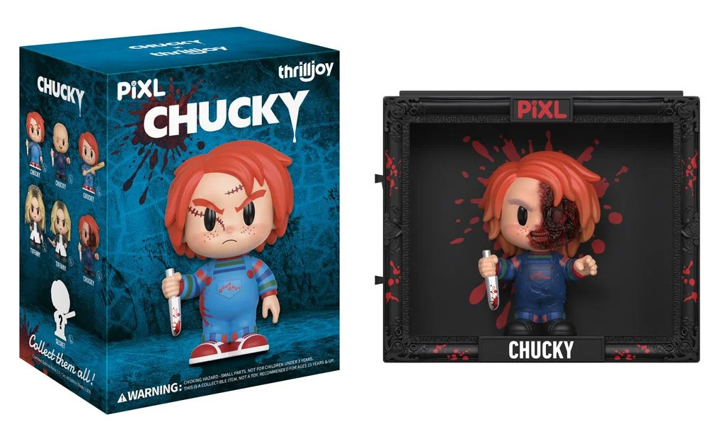Mini-Figuras PIXL Chucky e sua Noiva Tiffany (Blind Box)
