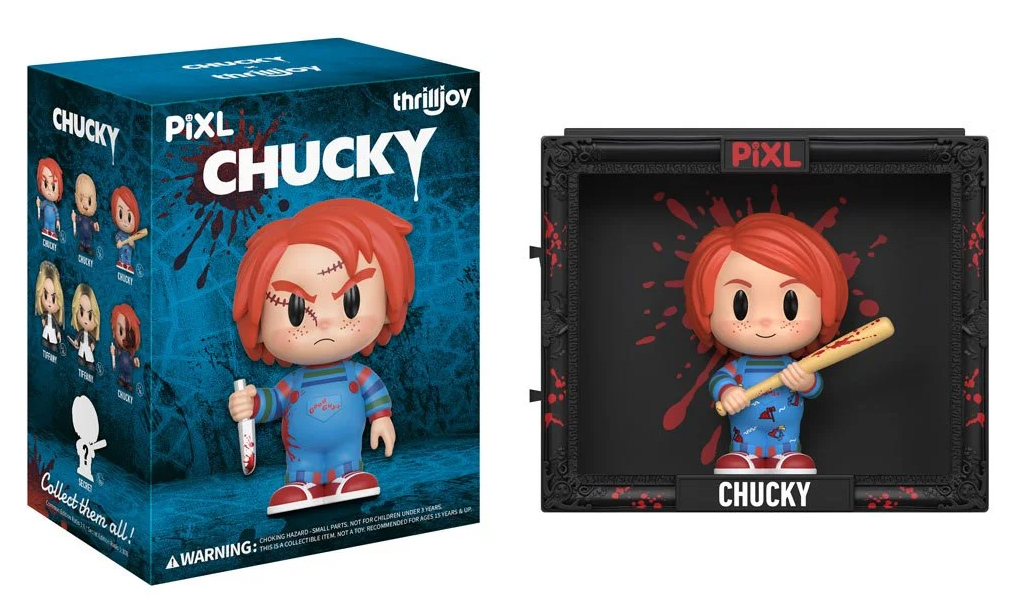 Mini-Figuras PIXL Chucky e sua Noiva Tiffany (Blind Box)