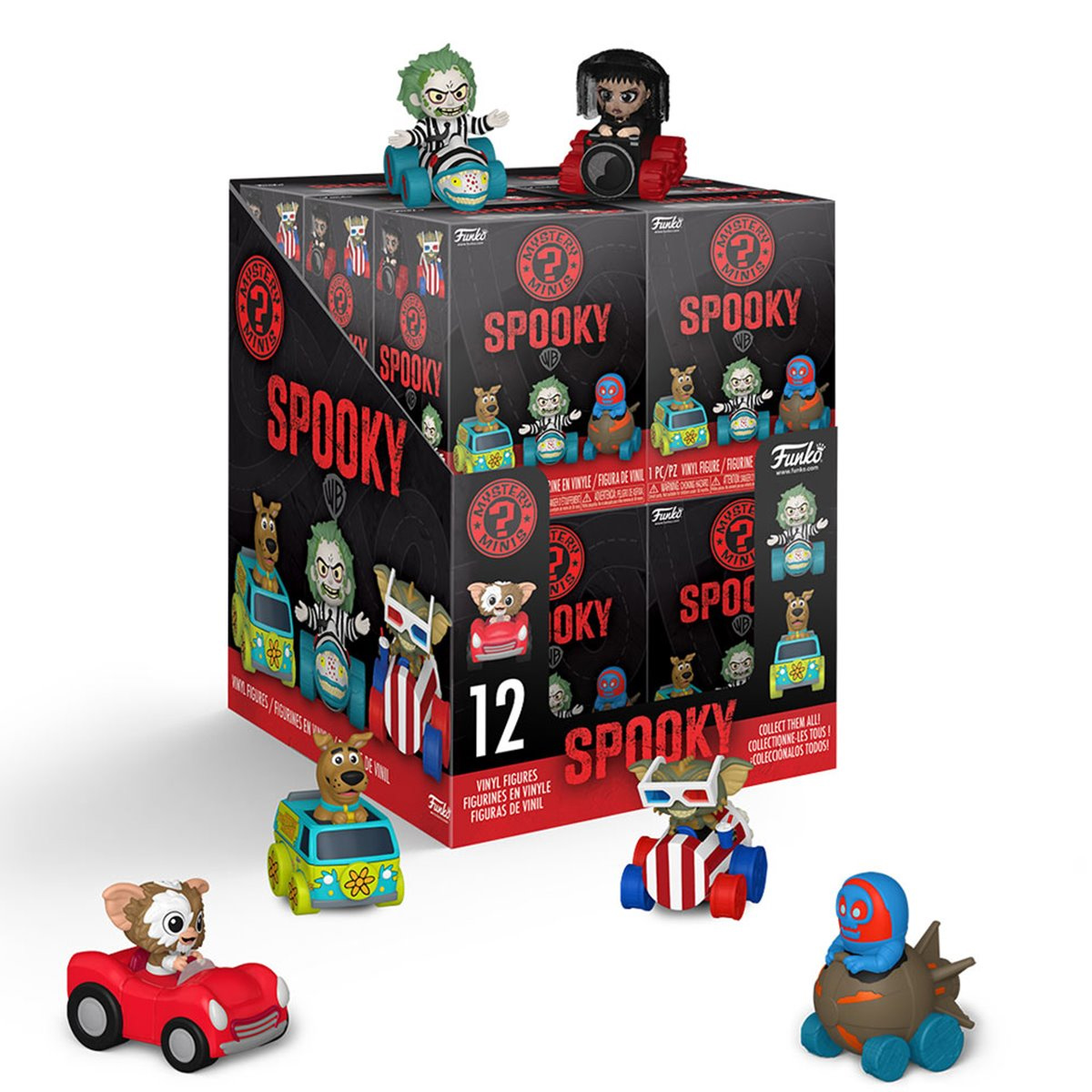Mystery Minis Warner Bros. Spooky Rides com Beetlejuice, Gremlins e Scooby Doo