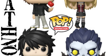 Death Note Pop! com Light Yagami, Misa Amane, L e Ryuk