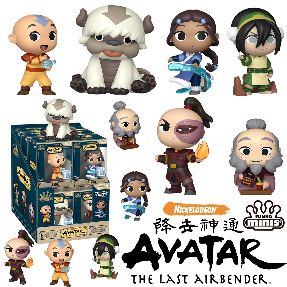 Mini-Figuras Avatar: A Lenda de Aang Funko Minis