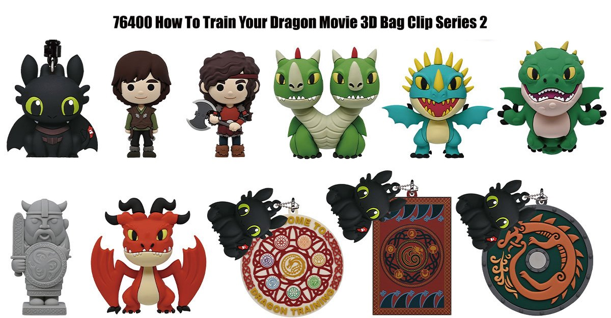 Chaveiros Como Treinar Seu Dragão 3D Figural Bag Clips Série 2