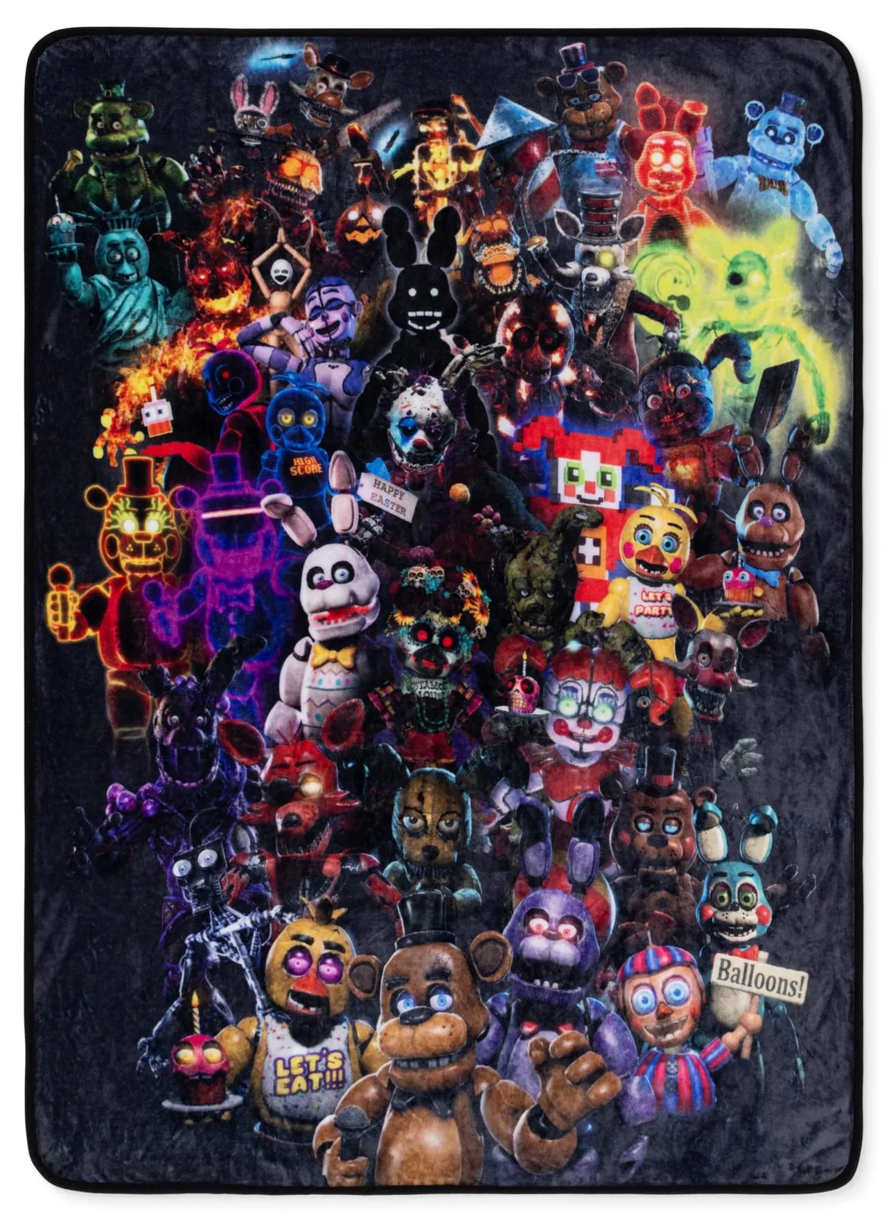 Cobertor de Lance com o Elenco de Five Nights at Freddy’s
