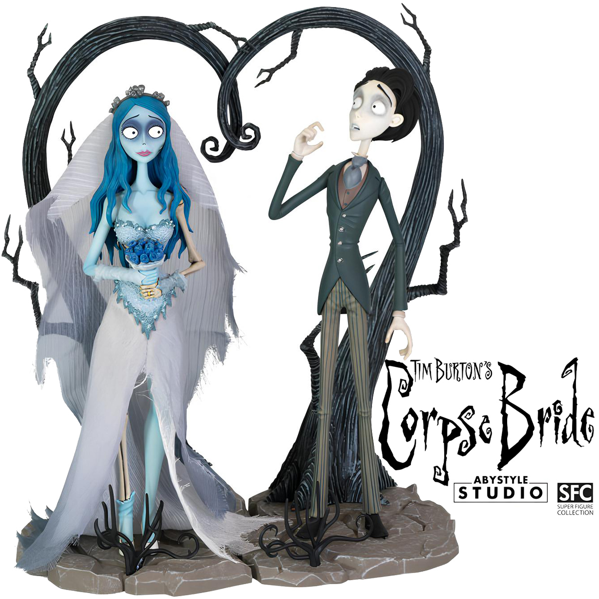Estátua Emily & Victor A Noiva Cadáver (Corpse Bride) de Tim Burton