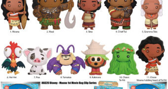 Chaveiros Moana (2016) 3D Figural Bag Clips