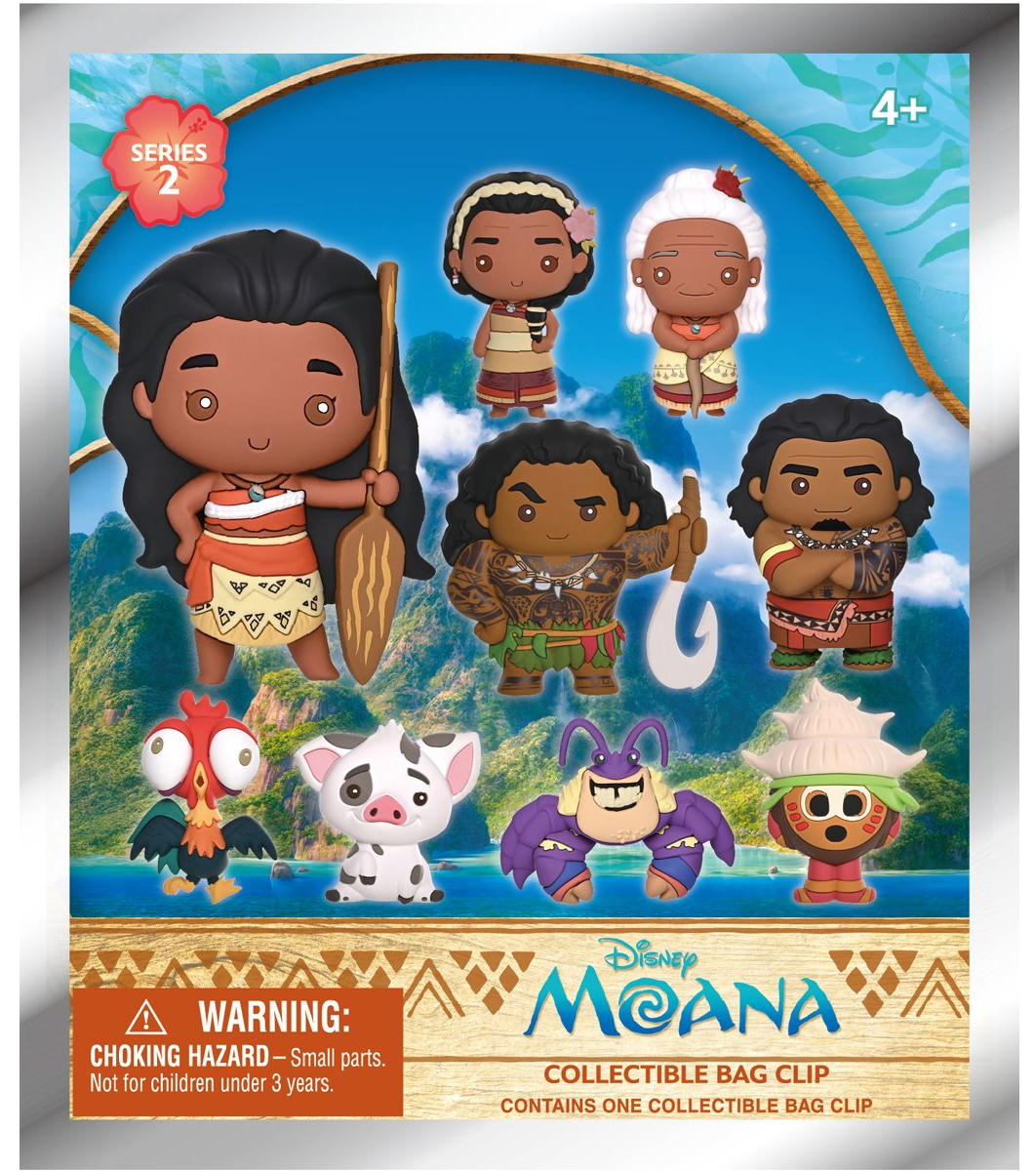 Chaveiros Moana (2016) 3D Figural Bag Clips