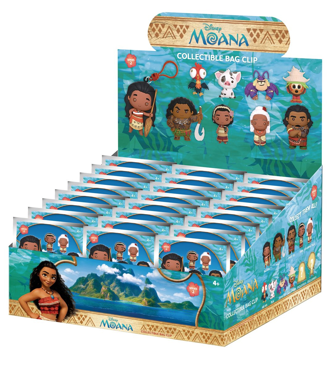 Chaveiros Moana (2016) 3D Figural Bag Clips