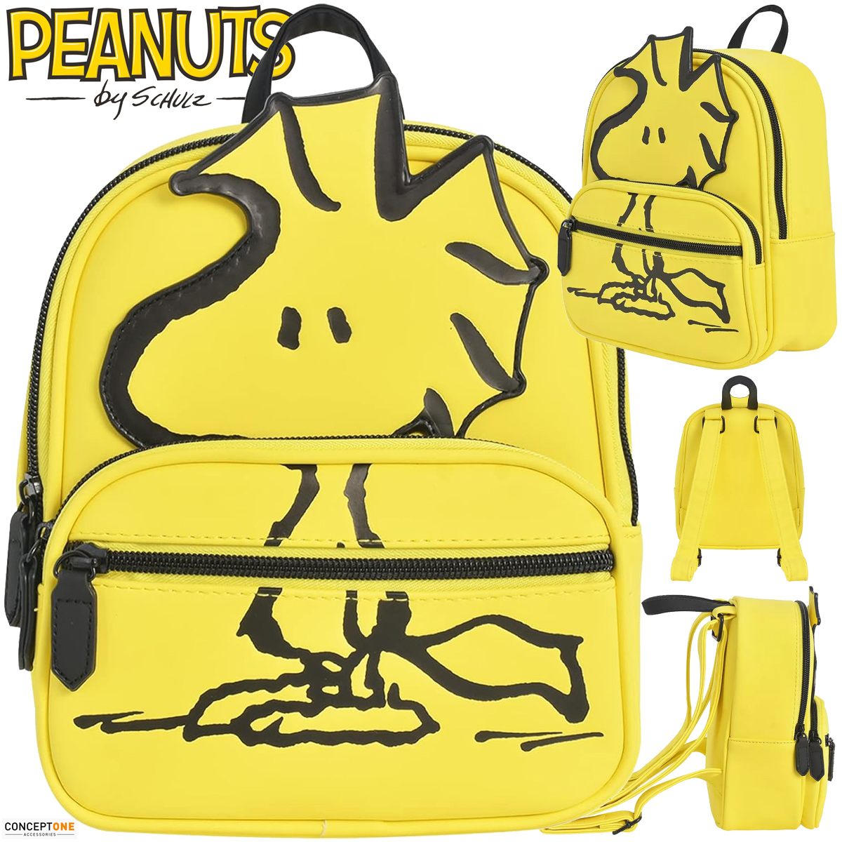 Mini-Mochila Amarela Woodstock (Peanuts)