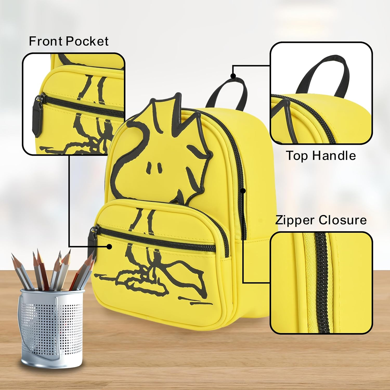 Mini-Mochila Amarela Woodstock (Peanuts)