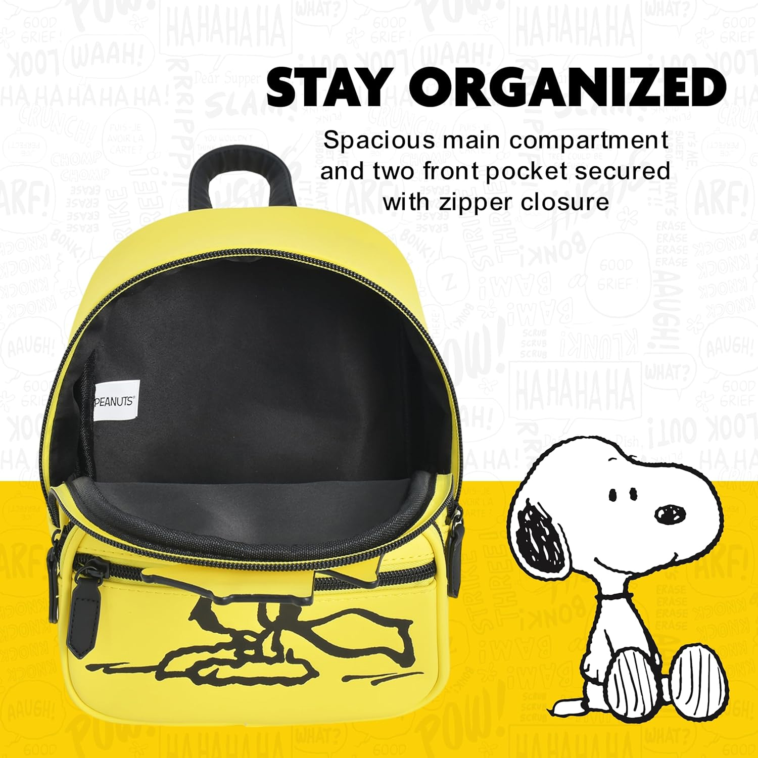 Mini-Mochila Amarela Woodstock (Peanuts)