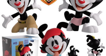Bonecos de Vinil Animaniacs com os Irmãos Yakko, Wakko e Dot Warner